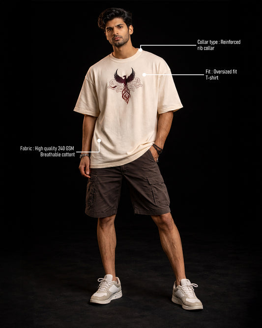 “FIRE PHOENIX” Oversized Graphic T-Shirt