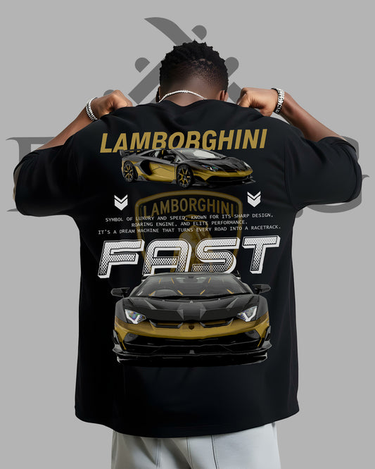 Lambo Men Oversized Printed T-shirt