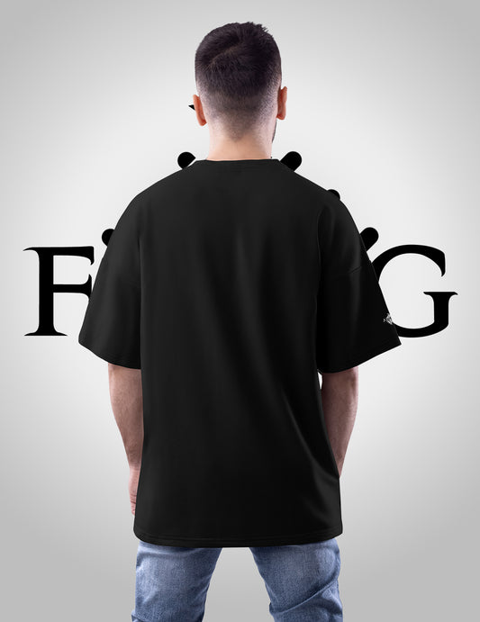 Black Oversized Plain T-Shirt